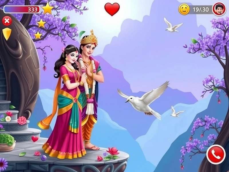 Radha Krishna Heavenly Romance Game Screenshot